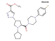 methyl 1-((3R,5S)-1-cyclopentyl-5-{[4-(4-fluorophenyl)-1-piperazinyl]carbonyl}-3-pyrrolidinyl)-1H-1,2,3-triazole-4-carboxylate