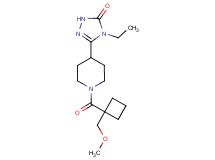 4-ethyl-5-(1-{[1-(methoxymethyl)cyclobutyl]carbonyl}piperidin-4-yl)-2,4-dihydro-3H-1,2,4-triazol-3-one
