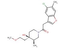(3R*,4R*)-1-[(5-chloro-6-methyl-1-benzofuran-3-yl)acetyl]-4-(2-methoxyethyl)-3-methylpiperidin-4-ol