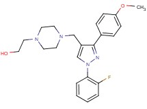 2-(4-{[1-(2-fluorophenyl)-3-(4-methoxyphenyl)-1H-pyrazol-4-yl]methyl}-1-piperazinyl)ethanol