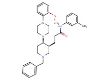 3-{(3S*,4R*)-1-benzyl-4-[4-(2-methoxyphenyl)-1-piperazinyl]-3-piperidinyl}-N-(3-methylphenyl)propanamide