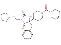 5-benzyl-5-[1-(3-cyclohexen-1-ylcarbonyl)-4-piperidinyl]-3-[2-(1-pyrrolidinyl)ethyl]-2,4-imidazolidinedione