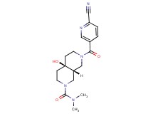 (4aR*,8aR*)-7-[(6-cyanopyridin-3-yl)carbonyl]-4a-hydroxy-N,N-dimethyloctahydro-2,7-naphthyridine-2(1H)-carboxamide