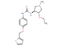 N-[(3S*,4S*)-4-ethoxy-1-methylpyrrolidin-3-yl]-N'-[4-(2-thienylmethoxy)phenyl]urea