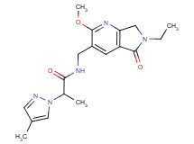 N-[(6-ethyl-2-methoxy-5-oxo-6,7-dihydro-5H-pyrrolo[3,4-b]pyridin-3-yl)methyl]-2-(4-methyl-1H-pyrazol-1-yl)propanamide