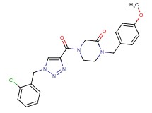 4-{[1-(2-chlorobenzyl)-1H-1,2,3-triazol-4-yl]carbonyl}-1-(4-methoxybenzyl)-2-piperazinone