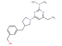 [3-({1-[2-(dimethylamino)-6-ethylpyrimidin-4-yl]pyrrolidin-3-yl}methyl)phenyl]methanol