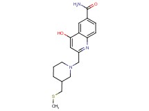 4-hydroxy-2-({3-[(methylthio)methyl]piperidin-1-yl}methyl)quinoline-6-carboxamide