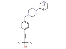 4-(4-{[4-(1-azabicyclo[2.2.2]oct-3-yl)piperazin-1-yl]methyl}phenyl)-2-methylbut-3-yn-2-ol
