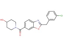 1-{[2-(3-chlorobenzyl)-1,3-benzoxazol-6-yl]carbonyl}-4-piperidinol