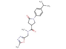 1-(4-isopropylphenyl)-N-methyl-N-[(5-methyl-1,3,4-oxadiazol-2-yl)methyl]-5-oxo-3-pyrrolidinecarboxamide