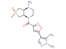 (4aS*,7aR*)-1-{[5-(1,5-dimethyl-1H-pyrazol-4-yl)-3-isoxazolyl]carbonyl}-4-methyloctahydrothieno[3,4-b]pyrazine 6,6-dioxide