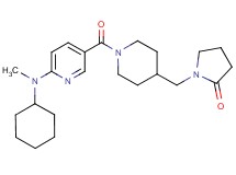 1-{[1-({6-[cyclohexyl(methyl)amino]-3-pyridinyl}carbonyl)-4-piperidinyl]methyl}-2-pyrrolidinone