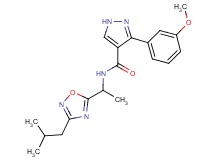N-[1-(3-isobutyl-1,2,4-oxadiazol-5-yl)ethyl]-3-(3-methoxyphenyl)-1H-pyrazole-4-carboxamide