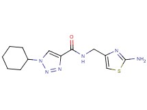 N-[(2-amino-1,3-thiazol-4-yl)methyl]-1-cyclohexyl-1H-1,2,3-triazole-4-carboxamide