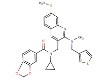 N-cyclopropyl-N-{[2-[methyl(3-thienylmethyl)amino]-7-(methylthio)-3-quinolinyl]methyl}-1,3-benzodioxole-5-carboxamide