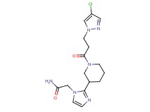 2-(2-{1-[3-(4-chloro-1H-pyrazol-1-yl)propanoyl]-3-piperidinyl}-1H-imidazol-1-yl)acetamide