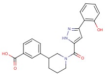 3-(1-{[3-(2-hydroxyphenyl)-1H-pyrazol-5-yl]carbonyl}piperidin-3-yl)benzoic acid