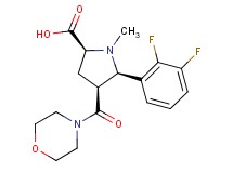 (2S*,4S*,5R*)-5-(2,3-difluorophenyl)-1-methyl-4-(morpholin-4-ylcarbonyl)pyrrolidine-2-carboxylic acid