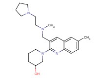 1-[6-methyl-3-({methyl[2-(1-pyrrolidinyl)ethyl]amino}methyl)-2-quinolinyl]-3-piperidinol