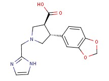 (3S*,4R*)-4-(1,3-benzodioxol-5-yl)-1-(1H-imidazol-2-ylmethyl)pyrrolidine-3-carboxylic acid