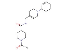 1-acetyl-N-[(1-cyclohex-2-en-1-yl-1,2,3,6-tetrahydropyridin-4-yl)methyl]piperidine-4-carboxamide