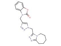 3-{[1-(6,7,8,9-tetrahydro-5H-[1,2,4]triazolo[4,3-a]azepin-3-ylmethyl)-1H-1,2,3-triazol-4-yl]methyl}-1,3-benzoxazol-2(3H)-one