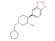 (3S*,4S*)-4-(1,3-benzodioxol-5-yl)-1-(cyclopentylmethyl)piperidin-3-ol