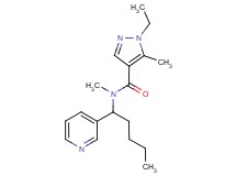 1-ethyl-N,5-dimethyl-N-(1-pyridin-3-ylpentyl)-1H-pyrazole-4-carboxamide