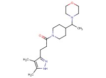 4-(1-{1-[3-(4,5-dimethyl-1H-pyrazol-3-yl)propanoyl]-4-piperidinyl}ethyl)morpholine