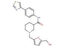 1-{[5-(hydroxymethyl)-2-furyl]methyl}-N-[4-(1,3-thiazol-4-yl)phenyl]-3-piperidinecarboxamide