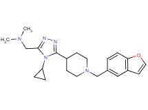 ({5-[1-(1-benzofuran-5-ylmethyl)piperidin-4-yl]-4-cyclopropyl-4H-1,2,4-triazol-3-yl}methyl)dimethylamine