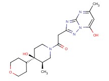 2-{2-[(3R*,4R*)-4-hydroxy-3-methyl-4-(tetrahydro-2H-pyran-4-yl)piperidin-1-yl]-2-oxoethyl}-5-methyl[1,2,4]triazolo[1,5-a]pyrimidin-7-ol