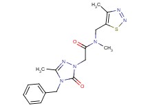 2-(4-benzyl-3-methyl-5-oxo-4,5-dihydro-1H-1,2,4-triazol-1-yl)-N-methyl-N-[(4-methyl-1,2,3-thiadiazol-5-yl)methyl]acetamide