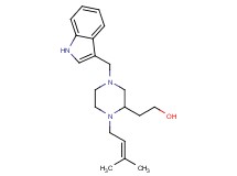 2-[4-(1H-indol-3-ylmethyl)-1-(3-methyl-2-buten-1-yl)-2-piperazinyl]ethanol