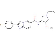 N-[(3S*,4S*)-1-ethyl-4-methoxypyrrolidin-3-yl]-2-(4-fluorophenyl)imidazo[1,2-a]pyridine-6-carboxamide