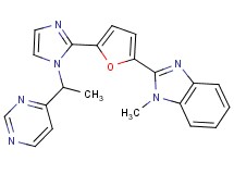 1-methyl-2-{5-[1-(1-pyrimidin-4-ylethyl)-1H-imidazol-2-yl]-2-furyl}-1H-benzimidazole