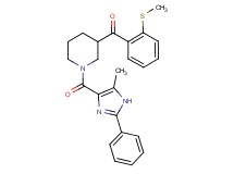 {1-[(5-methyl-2-phenyl-1H-imidazol-4-yl)carbonyl]-3-piperidinyl}[2-(methylthio)phenyl]methanone