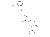 1-cyclopentyl-N-{2-[(1-methyl-1H-tetrazol-5-yl)thio]ethyl}-6-oxo-3-piperidinecarboxamide