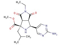 methyl (1R*,3S*,3aR*,6aS*)-3-(2-aminopyrimidin-5-yl)-5-ethyl-1-isobutyl-4,6-dioxooctahydropyrrolo[3,4-c]pyrrole-1-carboxylate