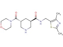 (3R*,5R*)-N-[(2,4-dimethyl-1,3-thiazol-5-yl)methyl]-5-(morpholin-4-ylcarbonyl)piperidine-3-carboxamide