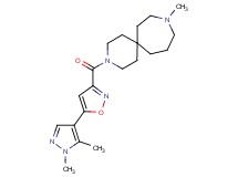 3-{[5-(1,5-dimethyl-1H-pyrazol-4-yl)isoxazol-3-yl]carbonyl}-9-methyl-3,9-diazaspiro[5.6]dodecane