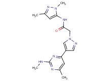 N-(1,3-dimethyl-1H-pyrazol-5-yl)-2-{4-[6-methyl-2-(methylamino)pyrimidin-4-yl]-1H-pyrazol-1-yl}acetamide