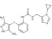 N-[(1-cyclopropyl-1H-imidazol-5-yl)methyl]-N'-{2-[(3,5-dimethyl-1H-pyrazol-4-yl)thio]phenyl}urea