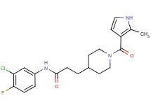 N-(3-chloro-4-fluorophenyl)-3-{1-[(2-methyl-1H-pyrrol-3-yl)carbonyl]piperidin-4-yl}propanamide