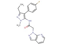 N-[3-ethyl-4-(4-fluorophenyl)-1-methyl-1H-pyrazol-5-yl]-2-(1H-pyrazolo[3,4-b]pyridin-1-yl)acetamide