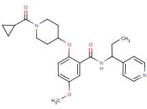 2-{[1-(cyclopropylcarbonyl)-4-piperidinyl]oxy}-5-methoxy-N-[1-(4-pyridinyl)propyl]benzamide
