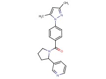 3-{1-[4-(3,5-dimethyl-1H-pyrazol-1-yl)benzoyl]-2-pyrrolidinyl}pyridine