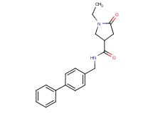 N-(4-biphenylylmethyl)-1-ethyl-5-oxo-3-pyrrolidinecarboxamide