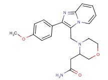 2-(4-{[2-(4-methoxyphenyl)imidazo[1,2-a]pyridin-3-yl]methyl}-3-morpholinyl)acetamide